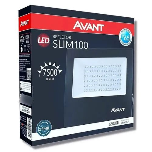 Holofote Refletor LED Slim 100 - 7500 Lumens - Avant 100 watts - Foto 2