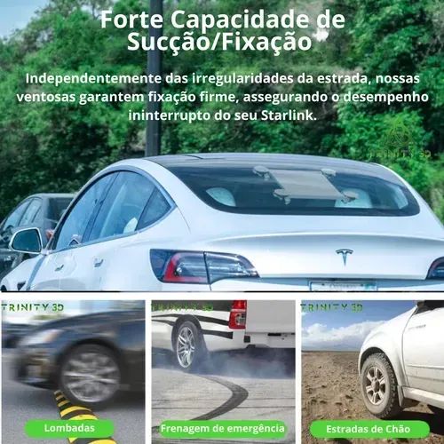 Suporte  Para Antena Starlink Mini Gen 4 Com Ventosas - Foto 5