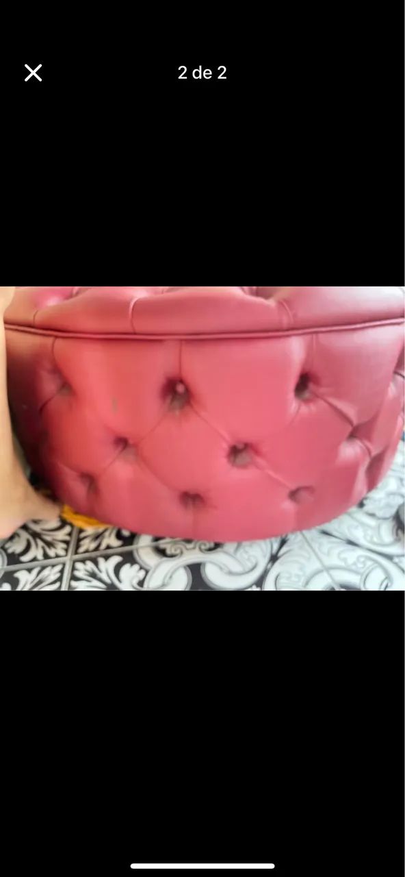 Puf rosa ótimo para casa ou lojas