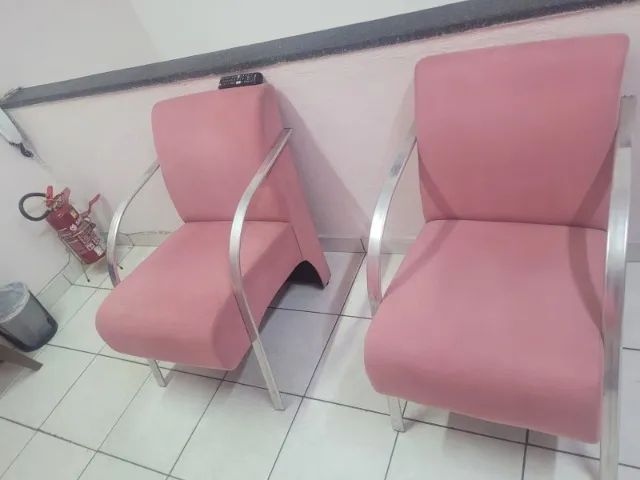 Poltronas de recepção para salão, clínica ou estética