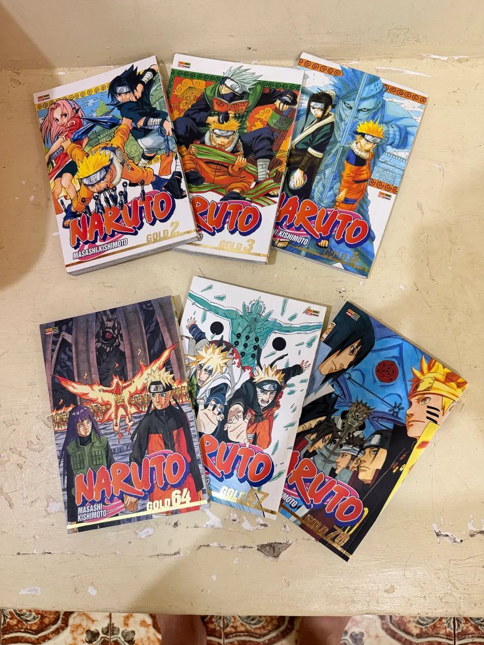 Volumes 2 ao 4 e 64,67 e 70 do mangá naruto 