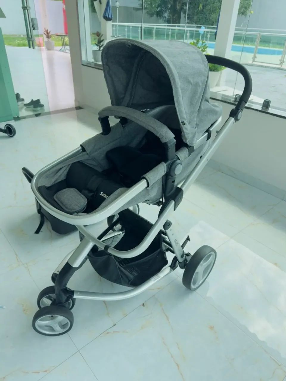Carrinho de bebe + bebe conforto + base veículo - Foto 3