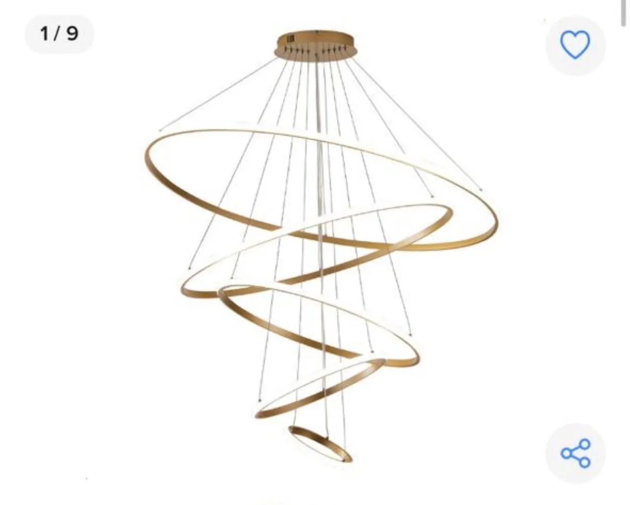 Lustre com 5 anéis  - Foto 2