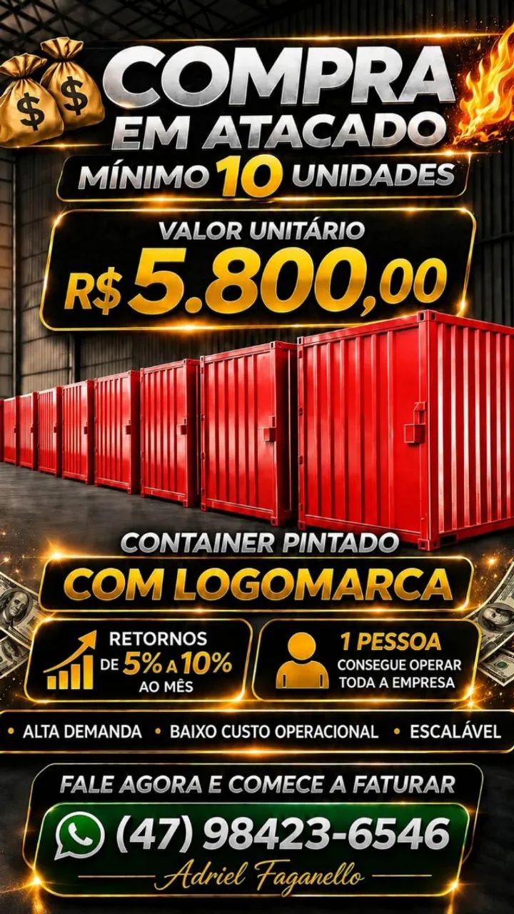 Container de obra 100% aço galvanizado