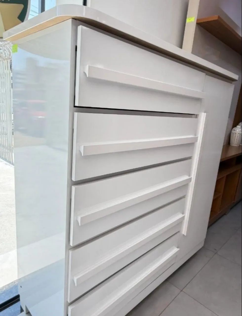 Cômoda Catena 1 Porta 5 Gavetas Bom Pastor 100% MDF  -  FAZEMOS ENTREGA - Foto 4