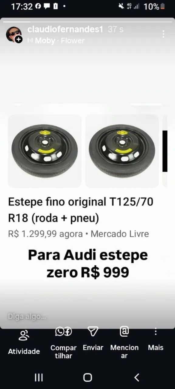 Estepe Audi com roda e pneu zerado - Foto 2