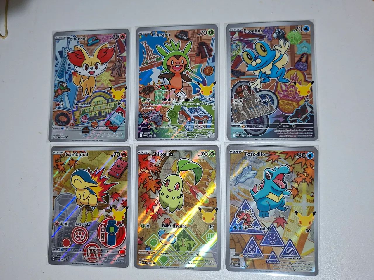 Lote 6 cartas de Pokémon 