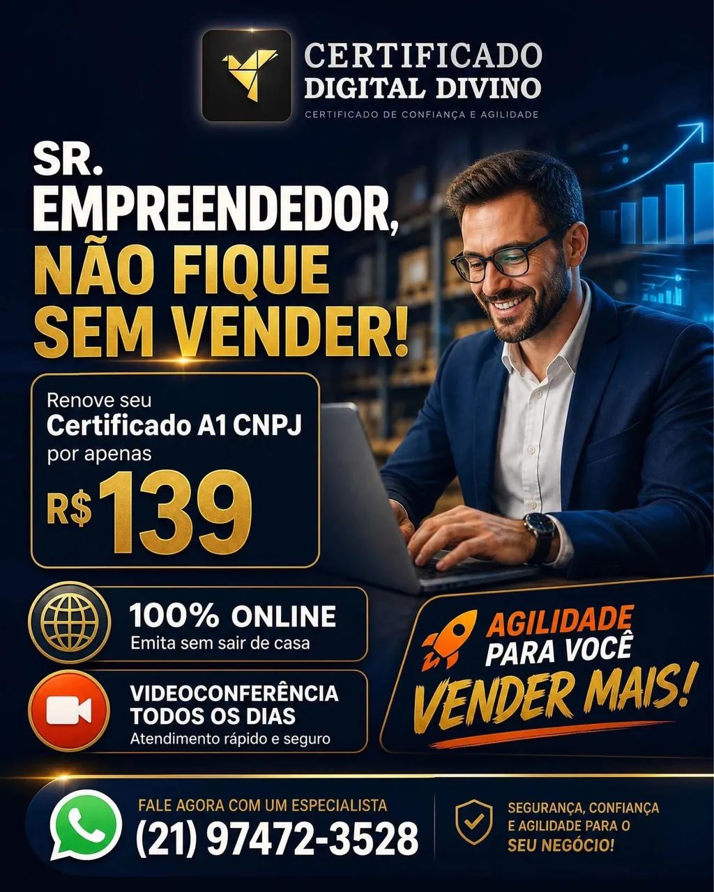 Certificado Digital Divino - Certificado Digital A1 CNPJ  - Foto 4