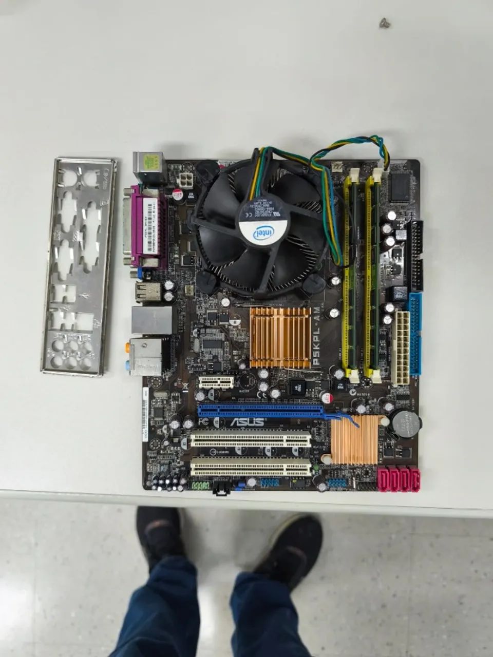 Placa Mãe ASUS P5KPL-AM +Intel Core 2 Duo e7500 + 4 gb memória