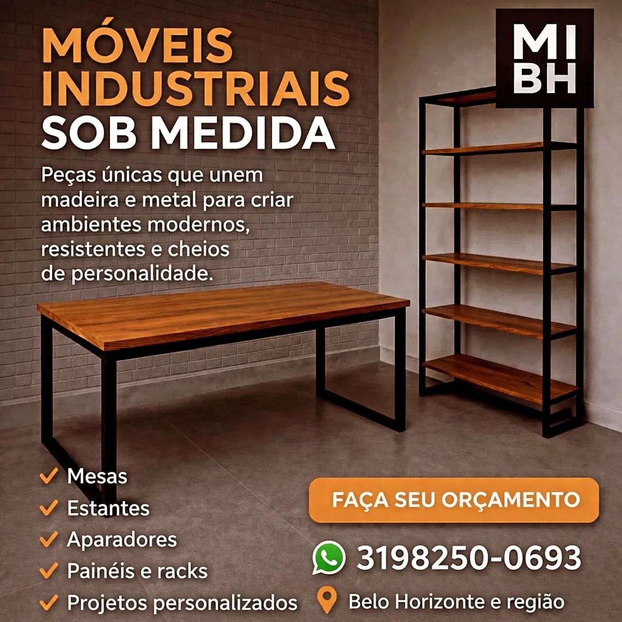 Móveis estilo industrial 