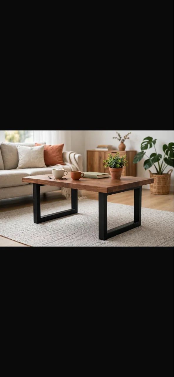 MESA DE CENTRO ESTILO INDUSTRIAL - Foto 3