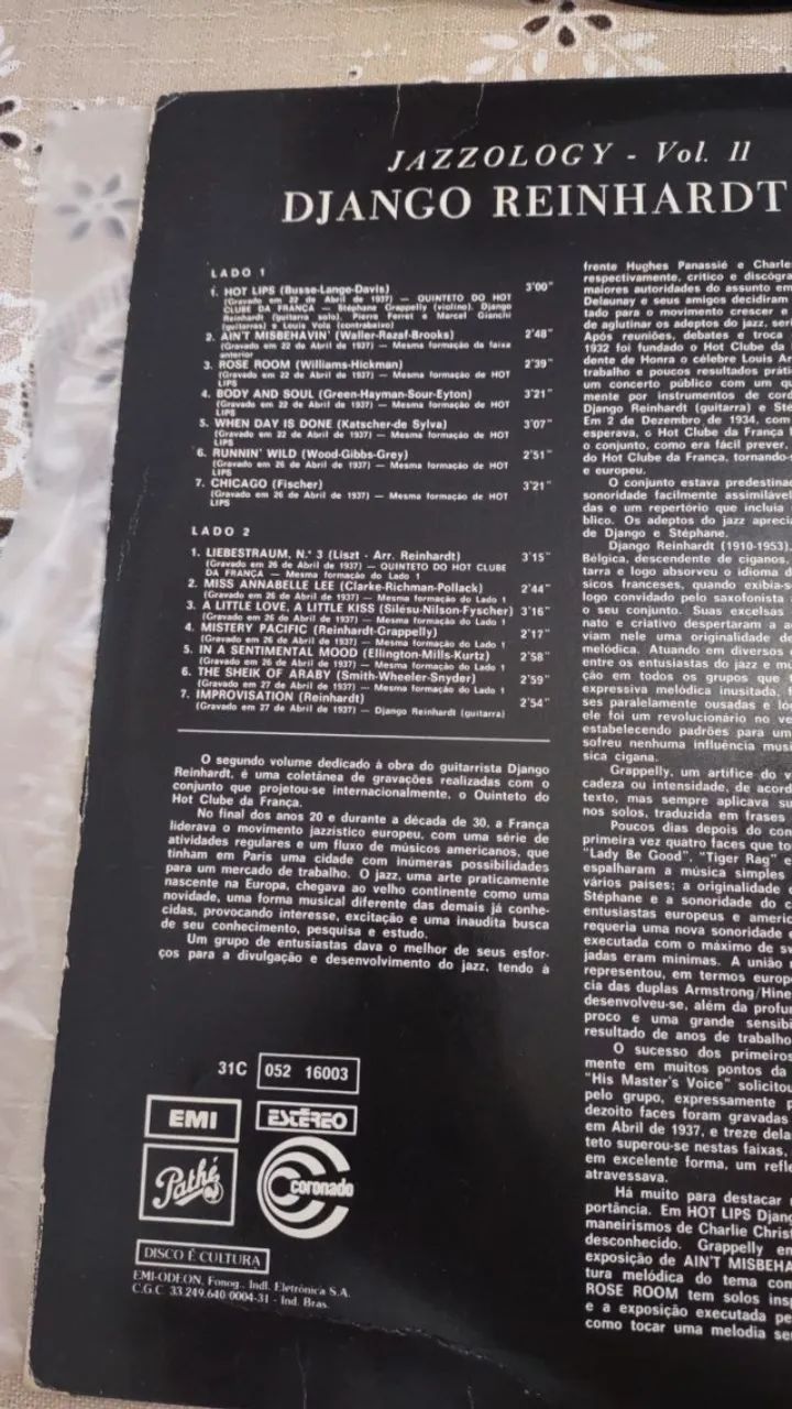 LP Jazzology Vol. 11 - Django Reinhard - 2 - Foto 5