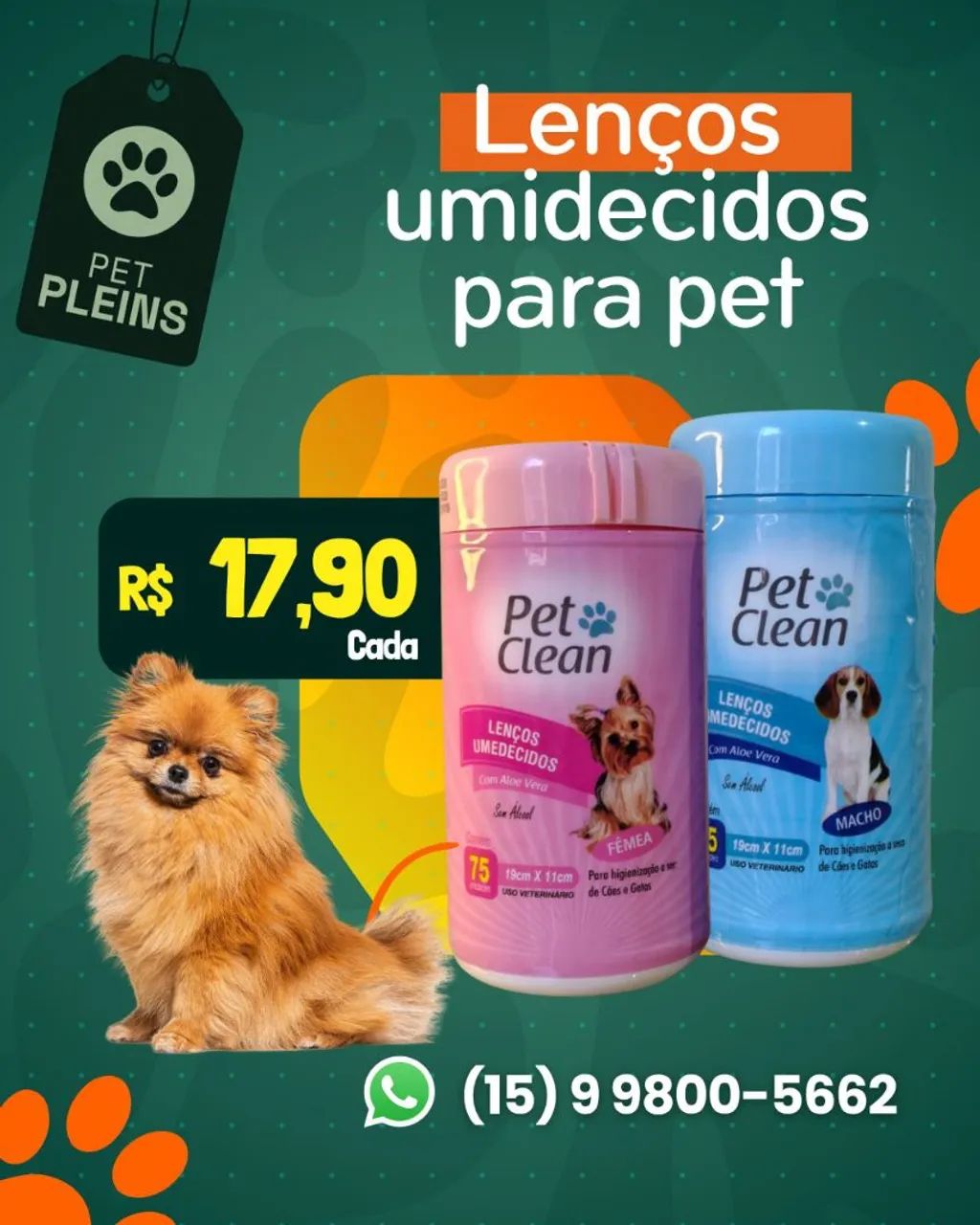LENÇOS UMEDECIDOS PARA PET