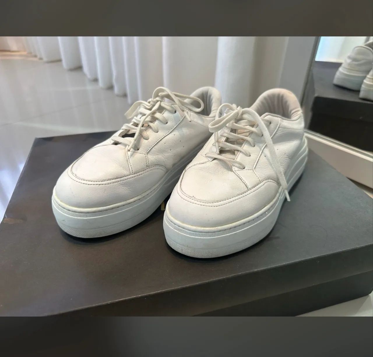 Tênis Plataforma Branco WJ - Tamanho 35 - Foto 3