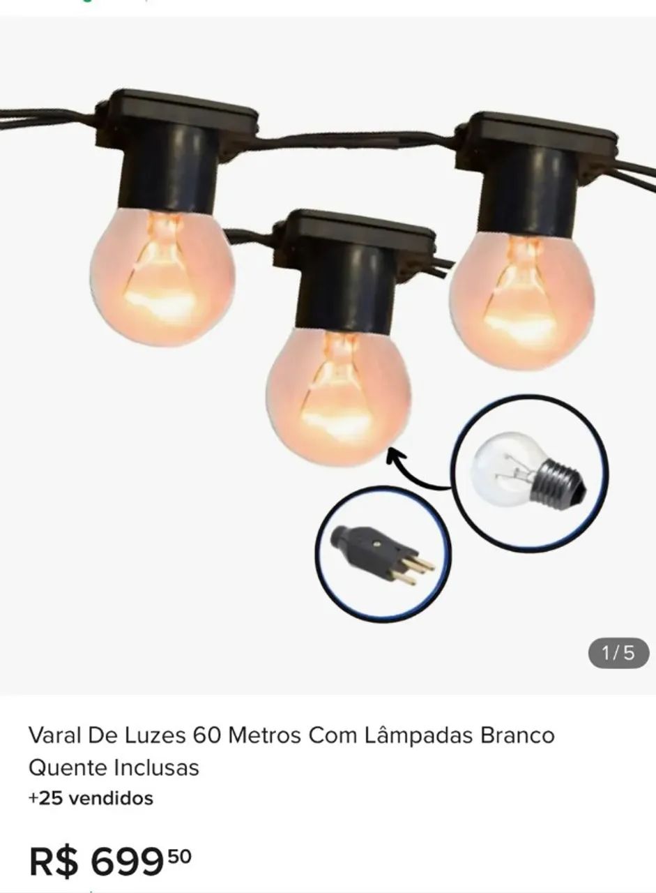 Varal de luzes