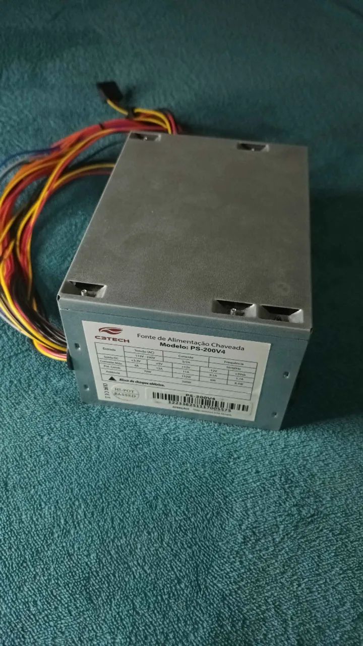 Fonte ATX C3Tech PS-200V4 200W Bivolt Original