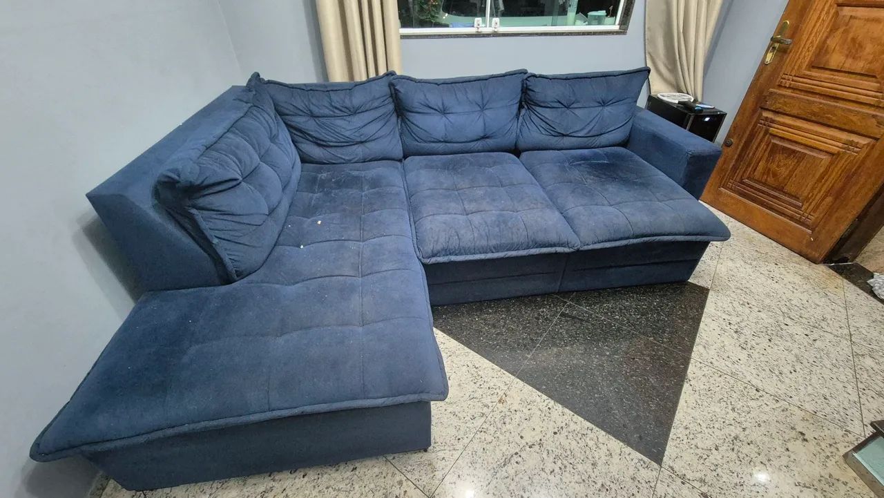Sofá 3 lugares com chaise