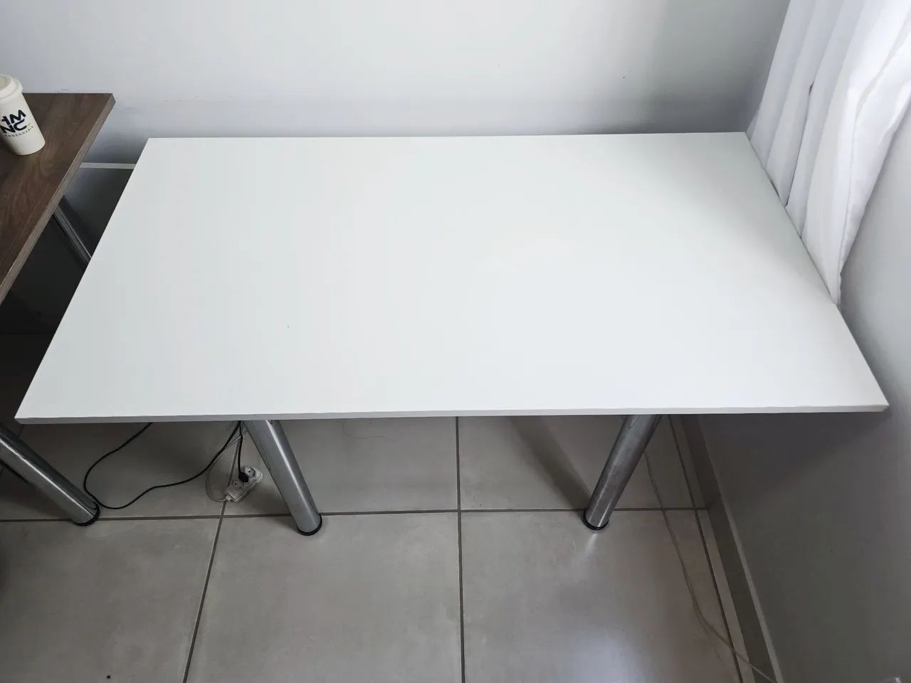 MESA EM MDF BRANCO - 1,20x0,65m - Foto 2