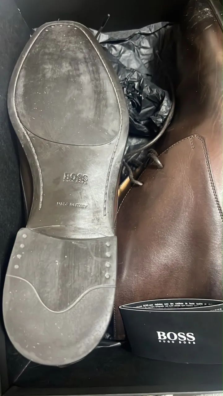 bota masculina de couro legítimo de cano curto - Foto 2