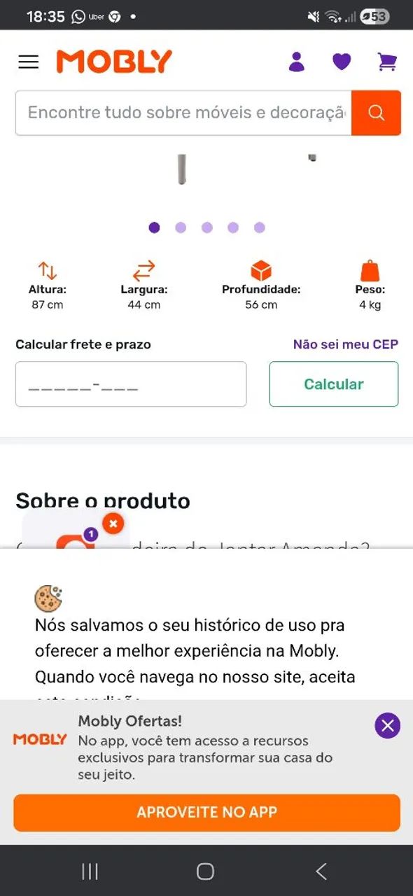 (entrego!) Cadeira amanda da mobly cor nude - Foto 5