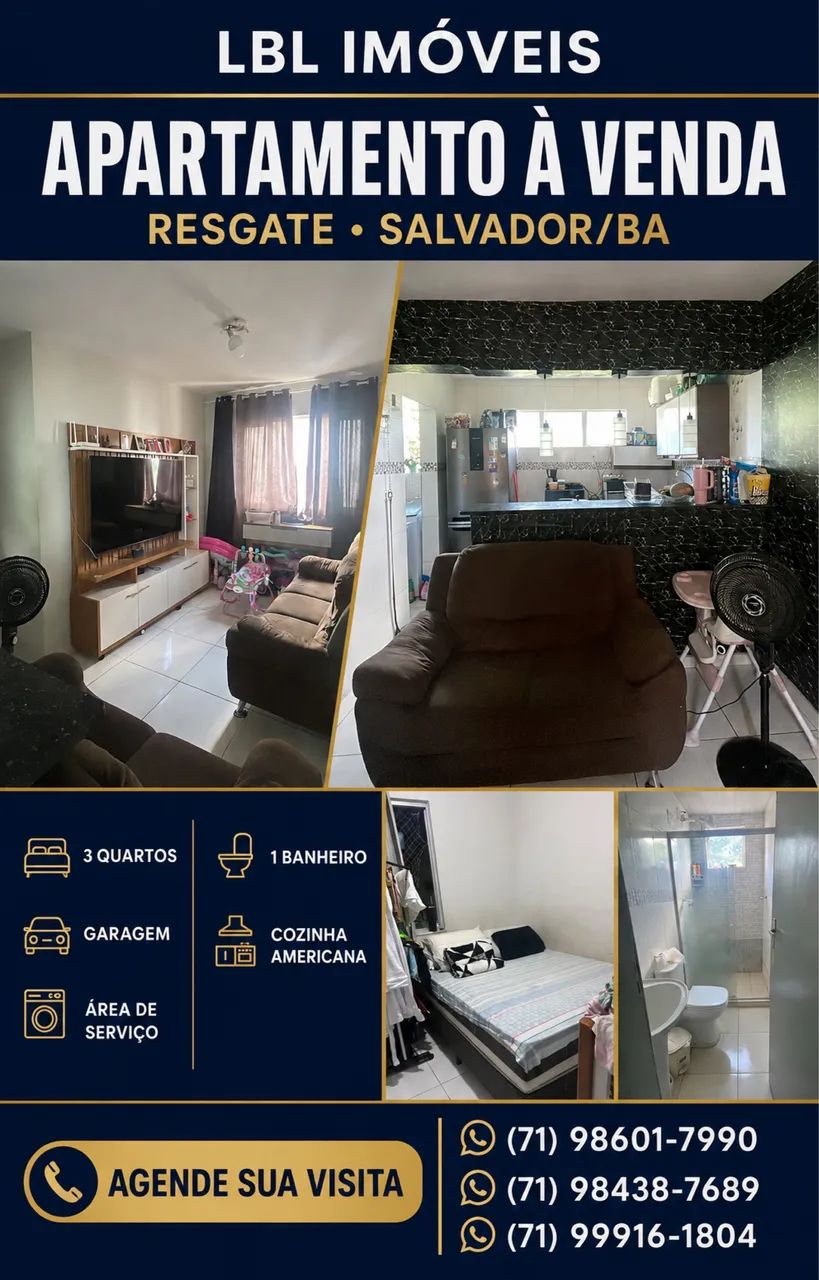 APARTAMENTO 3/4 RESGATE - Foto 2