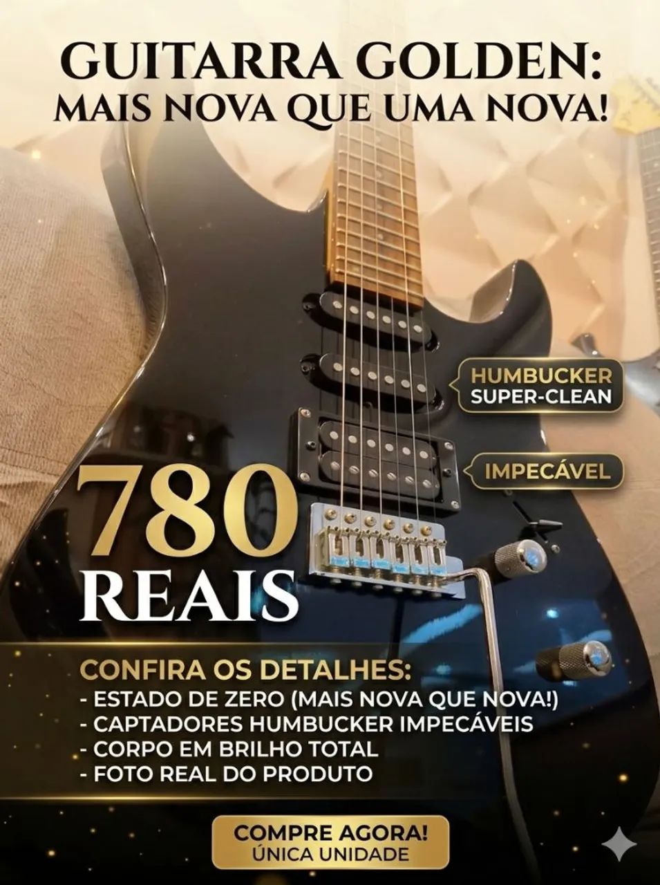 Guitarra golden impecável 