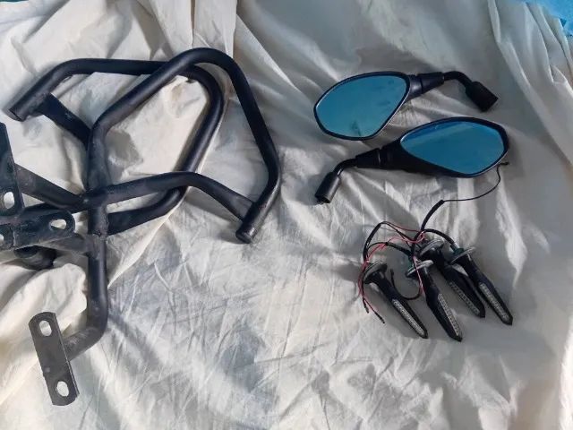 Retrovisor, seta em led e protetor  - Foto 4