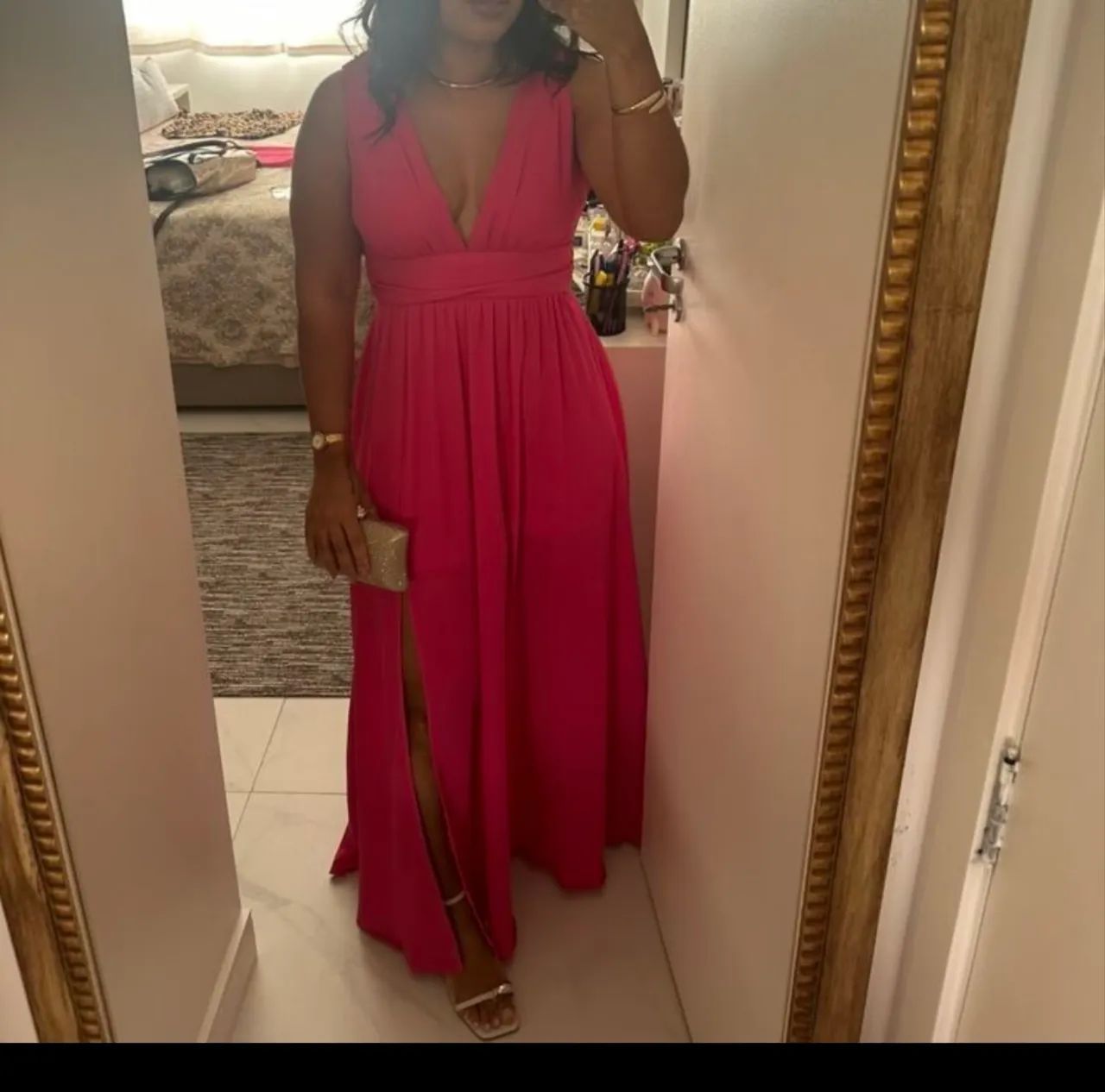 Vestido lindo rosa pink SHEIN  - Foto 4