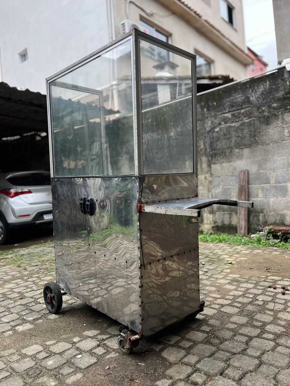 Carrinho expositor / carrinho para comércio em inox e vidro - R$ 1.000 - Foto 3