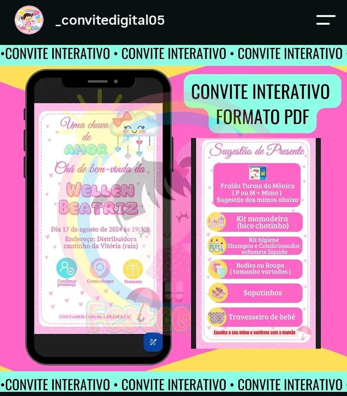 Convite digital Interativo  - Foto 3