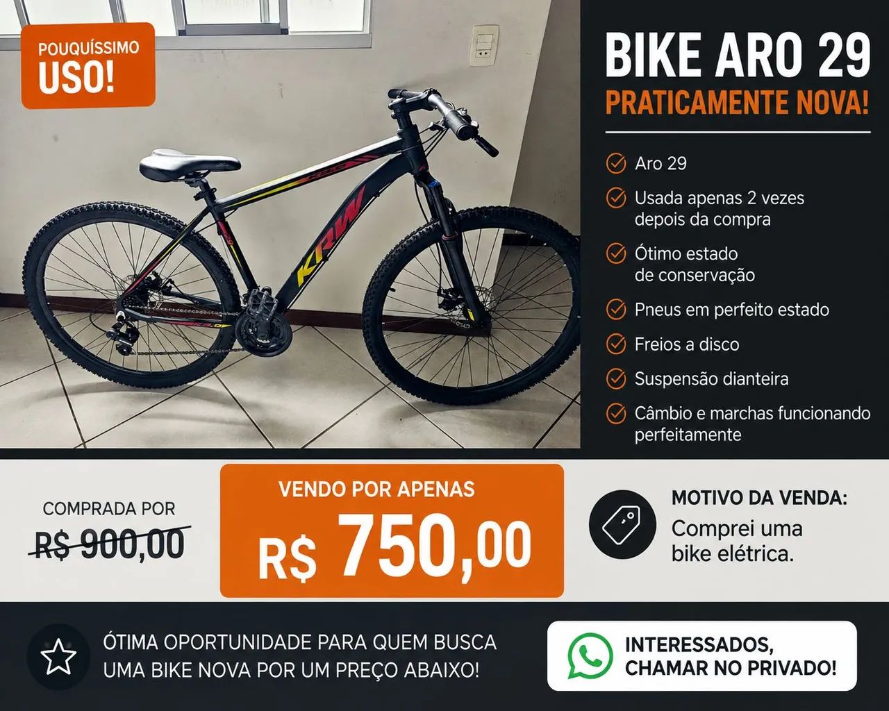 Bicicleta Aro 29. Nova 