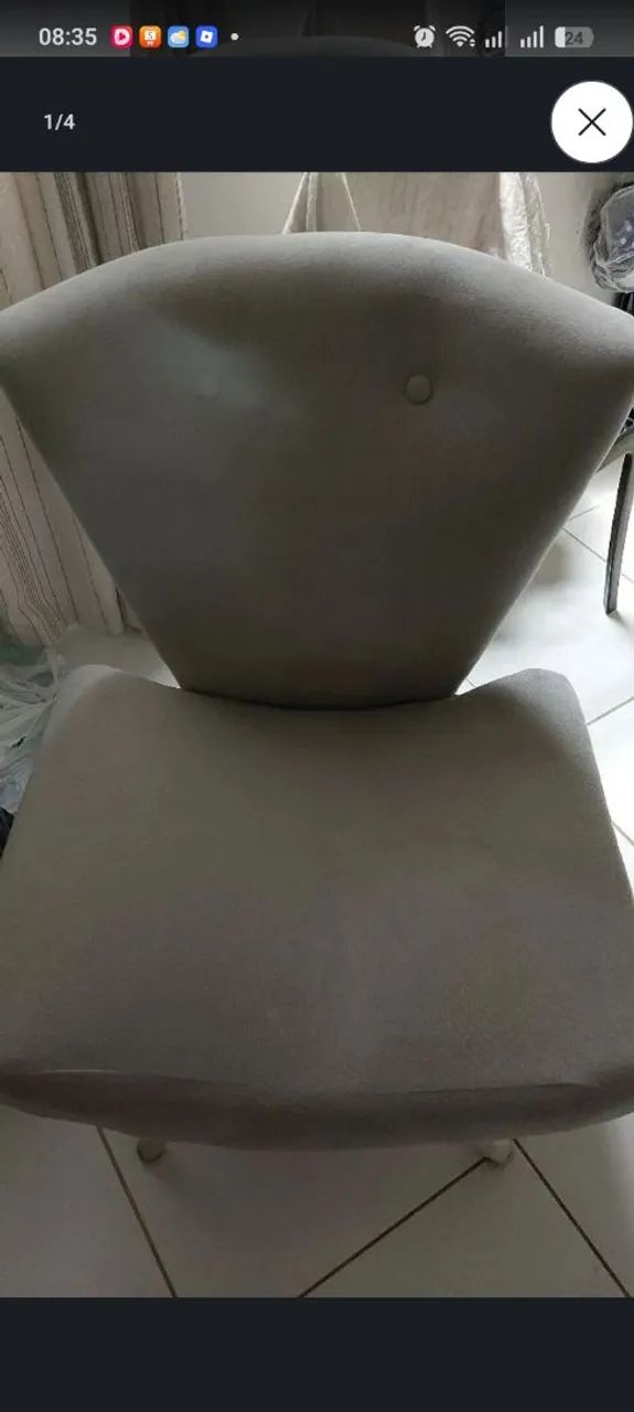 Poltrona cinza bem conservada por 200 reais  - Foto 3
