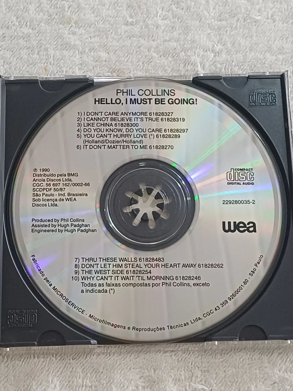 CD de estúdio Hello, I Must Be Going! de Phil Collins - Foto 4
