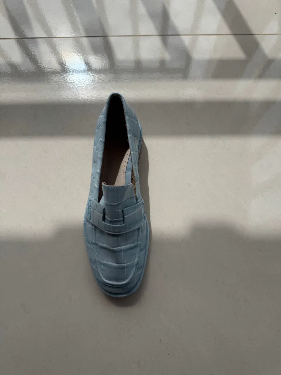 Mocassim Schutz Ginger Croco Blue - Foto 2