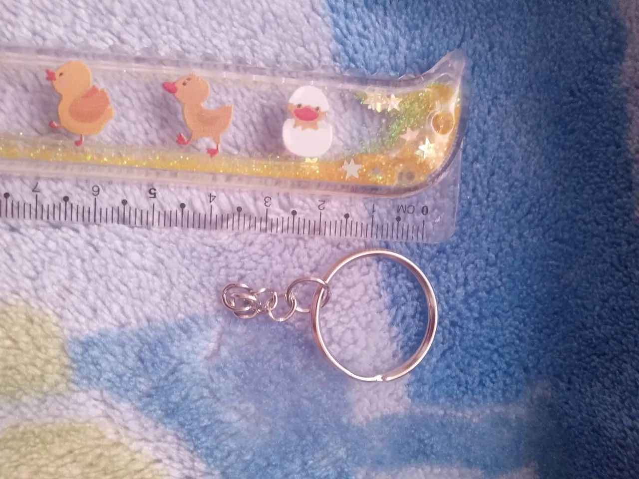 Argola para chaveiro com corrente  - Foto 2