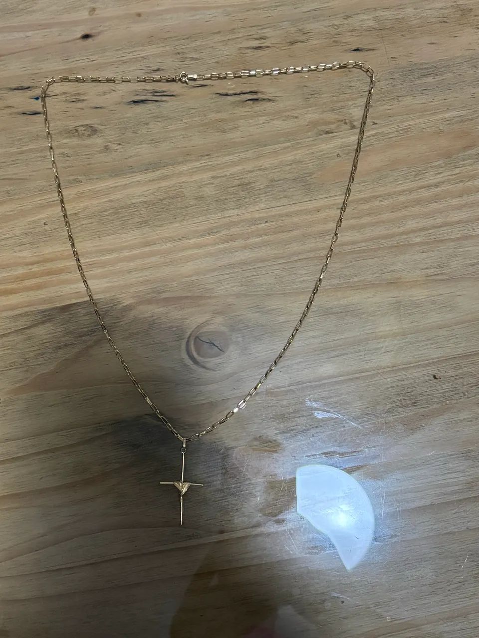 Corrente ouro 18k 60cm com crucifixo  - Foto 2
