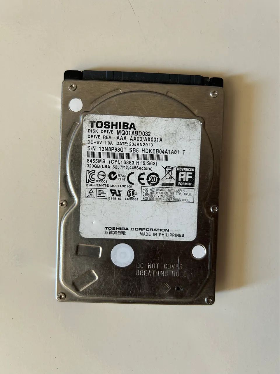 HD TOSHIBA 320GB MQ01ABD032