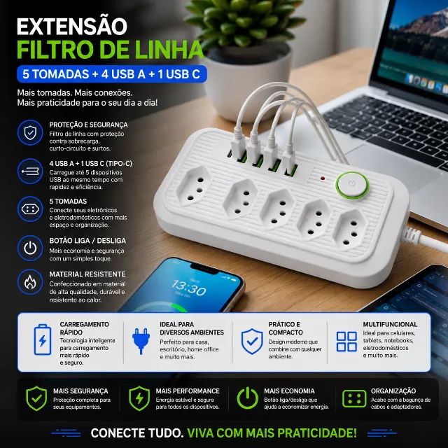 Extensão Filtro de Linha