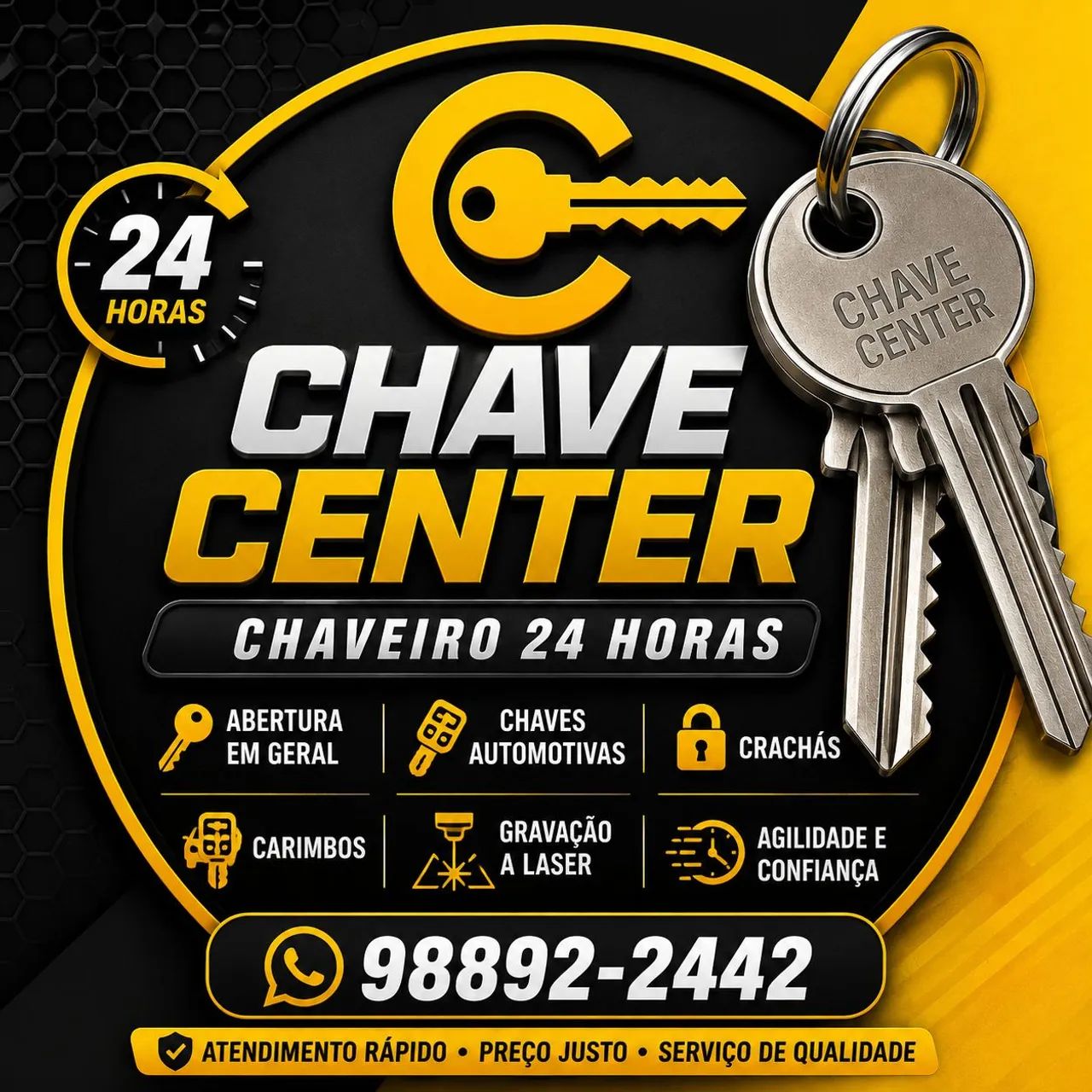 Chaveiro 24h * 