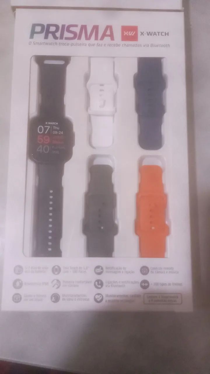 Relógio smartwatch 4 pulseiras extras - Foto 2