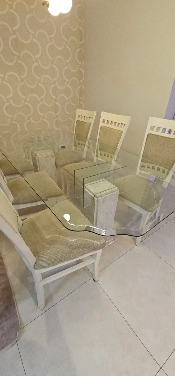 Mesa de vidro bisotê - Foto 3