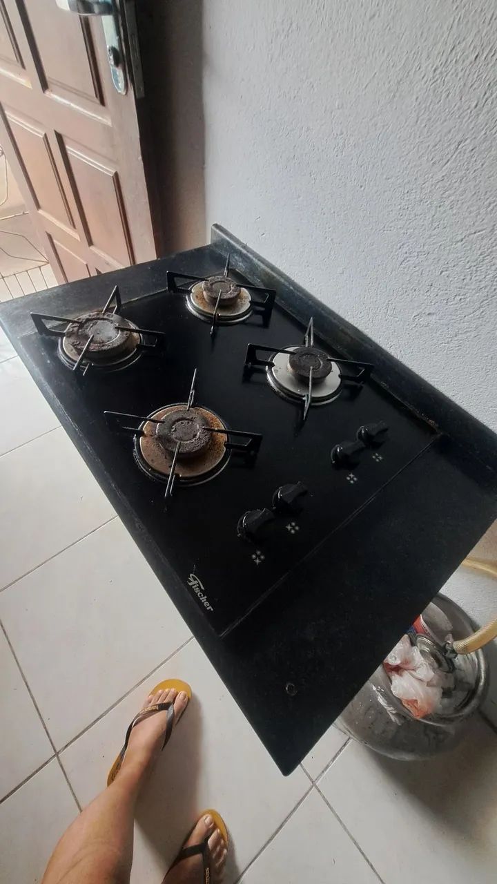 Fogão cooktop 4 bocas com base - Foto 3