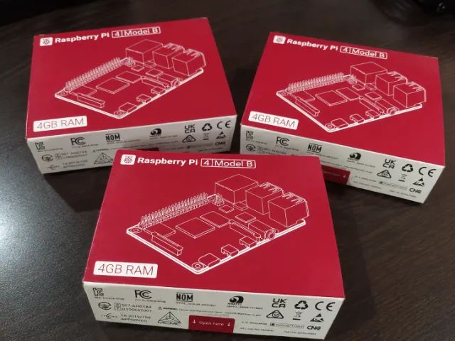 KIT COM 3 RASPBERRY PI 4 MODEL B 4GB ? NOVOS