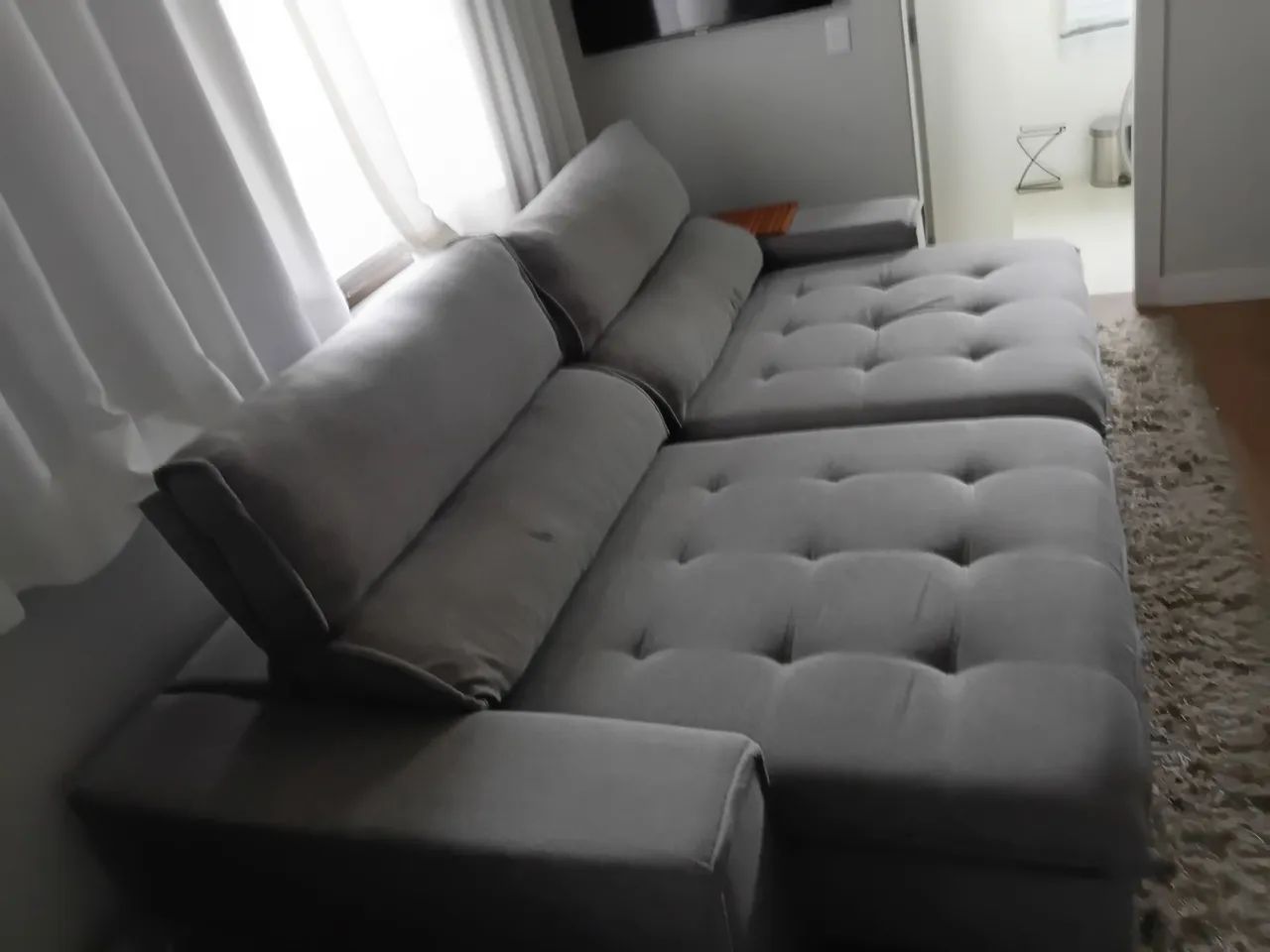 Sofá Retrátil e Reclinável 2,75m - Excelente Estado - Foto 4