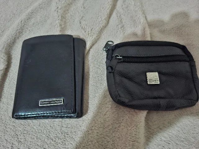 arteira Tommy Hilfiger em Couro e Porta Moedas Bagaggio