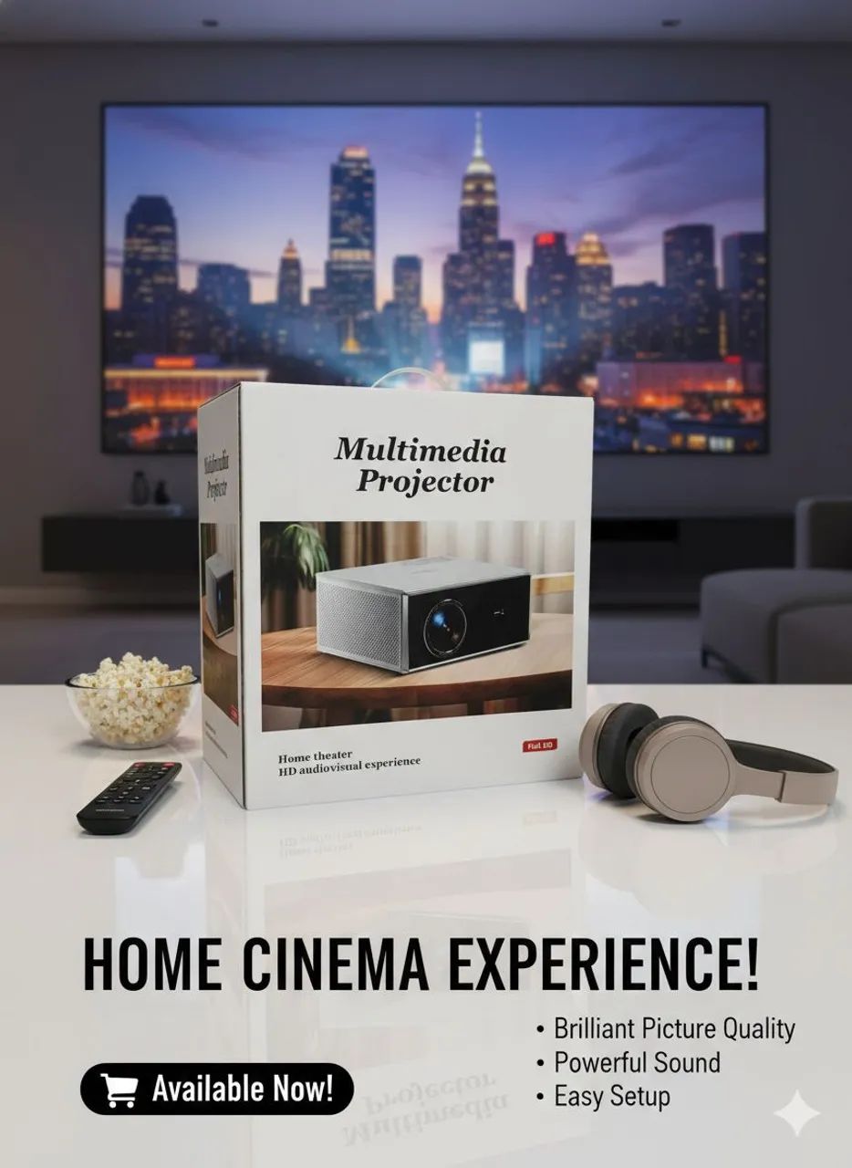 Projetor multimídia Full HD 1080p