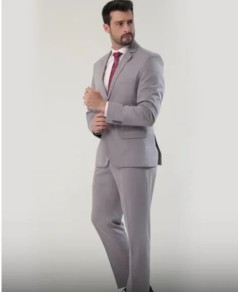 Terno Slim Poliviscose Cinza Platinum (Grey) - Foto 2