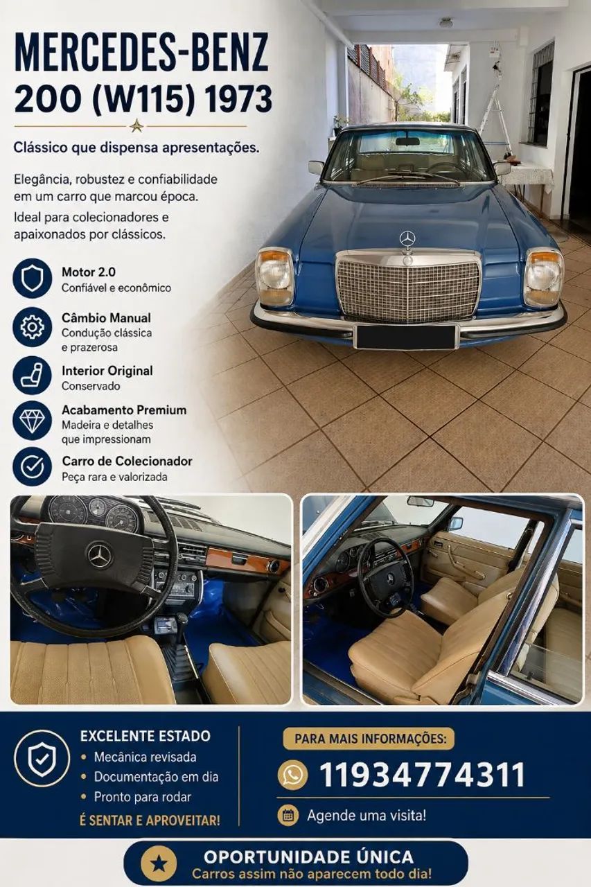 Mercedes-Benz C-200 Classic/sport 1974