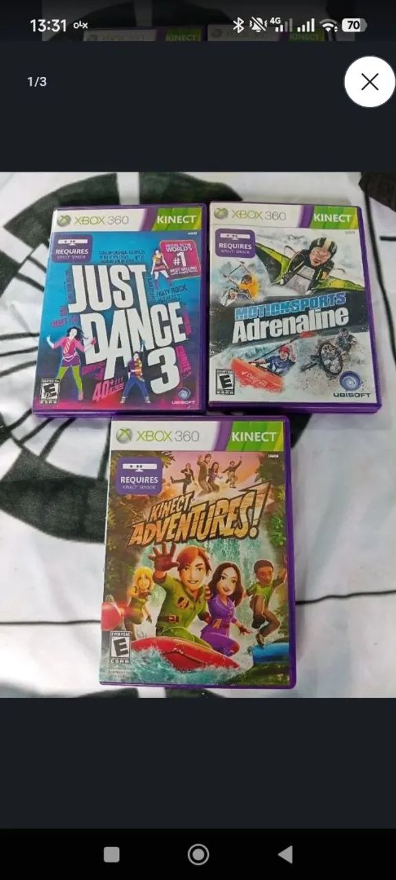 Lote se jogos Xbox 360 e Ps3