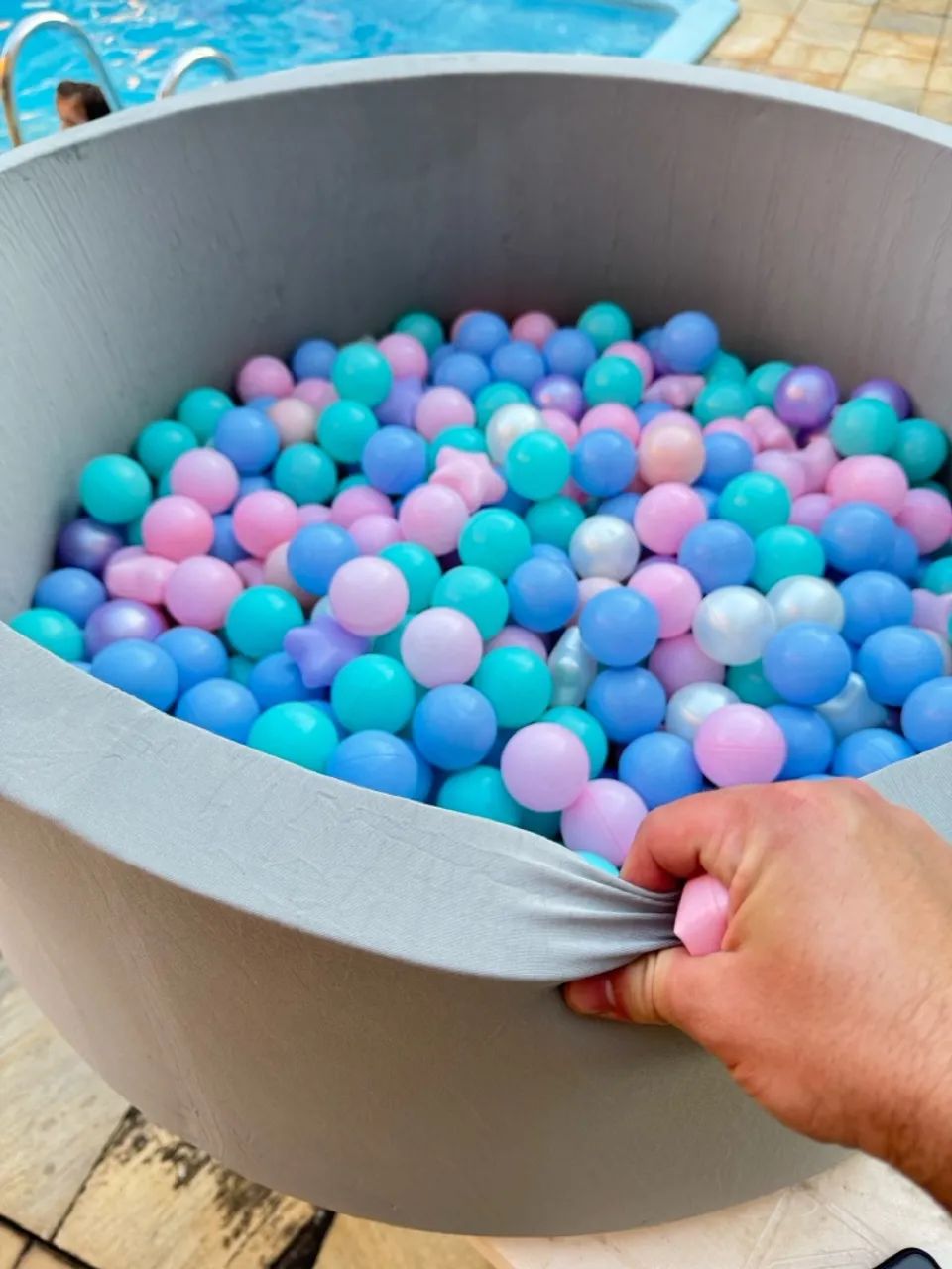 Piscina de Bolinhas Infantil Acolchoada + 300 Bolinhas - Nova - Foto 4